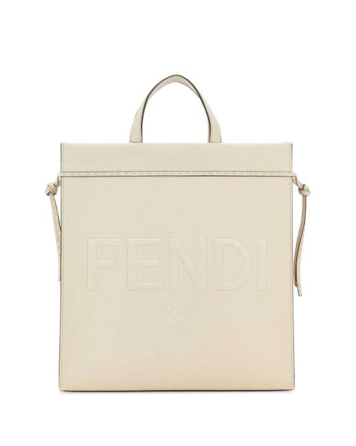 Fendi Ivory Medium Ga Naar Shopper -boodschappentas in het Natural voor heren