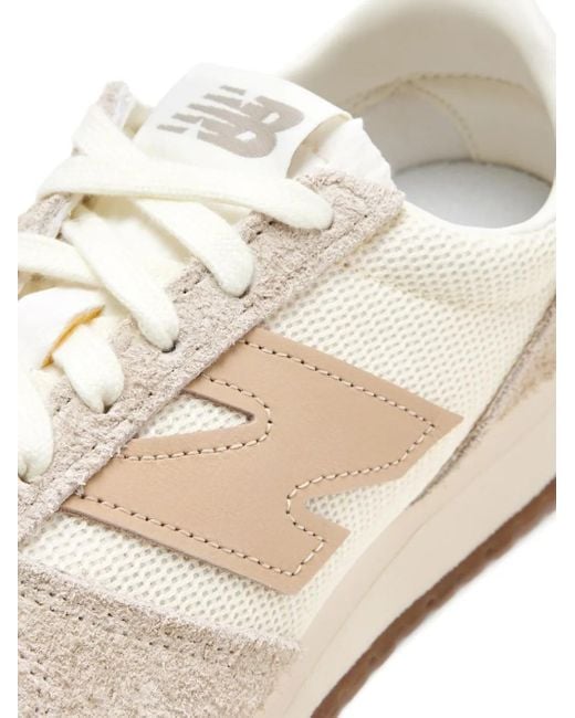 New Balance White 471 Suede Mesh Sneakers