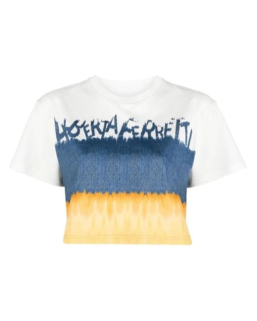 Alberta Ferretti タイダイ プリント Tシャツ Blue