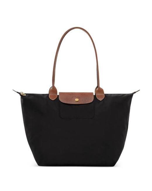 Longchamp Black Large Le Pliage Tote Bag