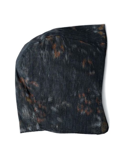 Ganni Blue Printed Logo Bonnet
