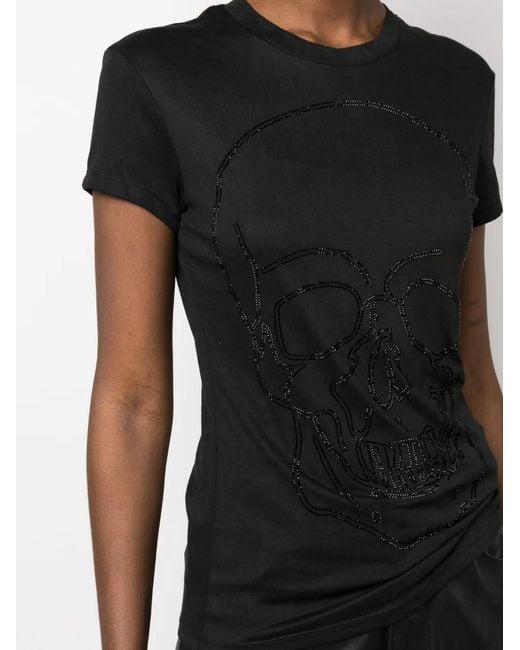 Philipp Plein Black Sexy Pure Fit Skull Crew-Neck T-Shirt