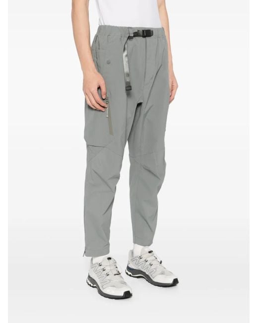 Spoonyard Gray Belted Tapered Cargo Trousers