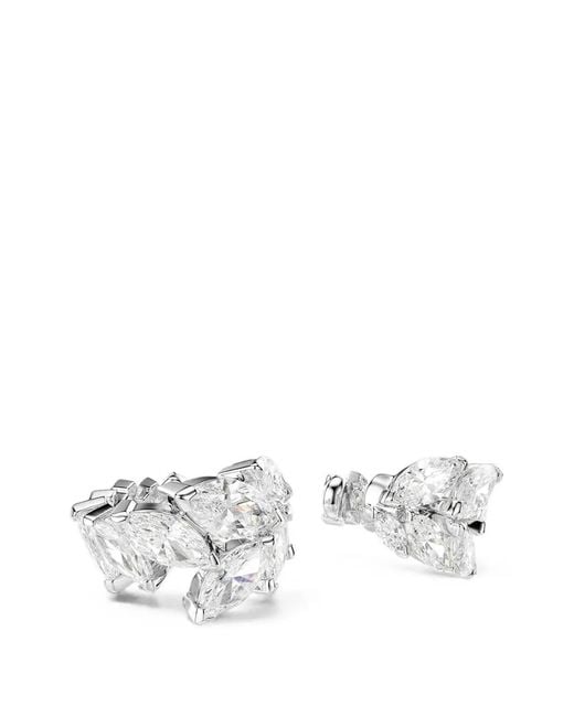 Swarovski White Crystal-Embellished Ear Cuffs