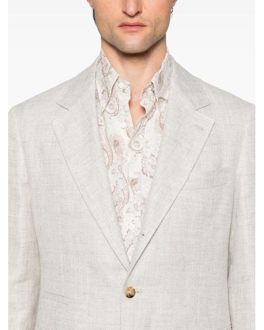 メンズ Brunello Cucinelli シングルジャケット White