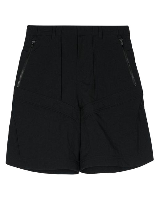 Juun.J Black Zip-pocket Panelled Shorts for men