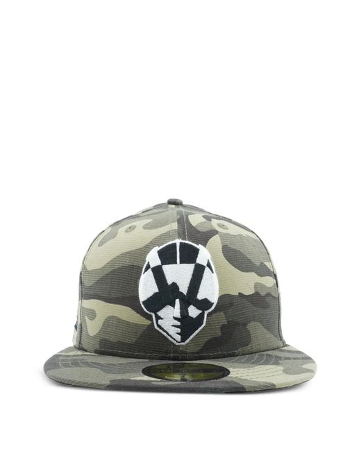 KTZ Green 59Fifty Camouflage-Print Cap for men