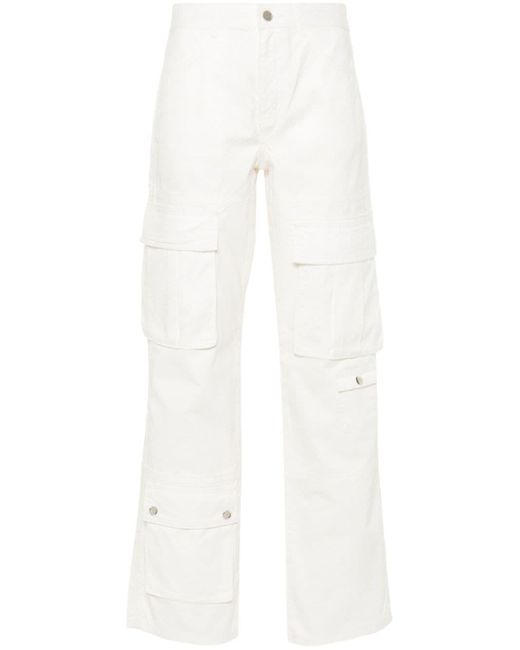 Liu Jo White Glitter-detail Straight-leg Trousers
