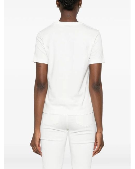Gant White Anchor-Print T-Shirt