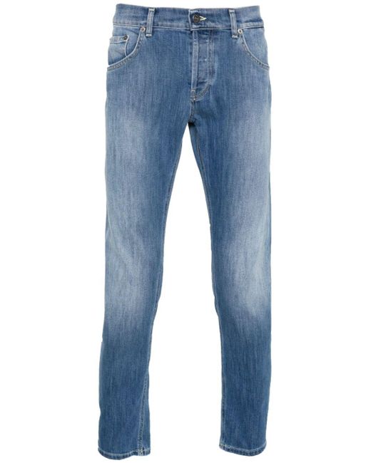 Dondup Blue Mius Low-rise Slim-fit Jeans for men