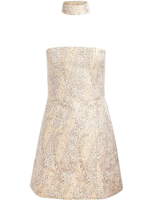Alice + Olivia Natural Paige Mini Dress