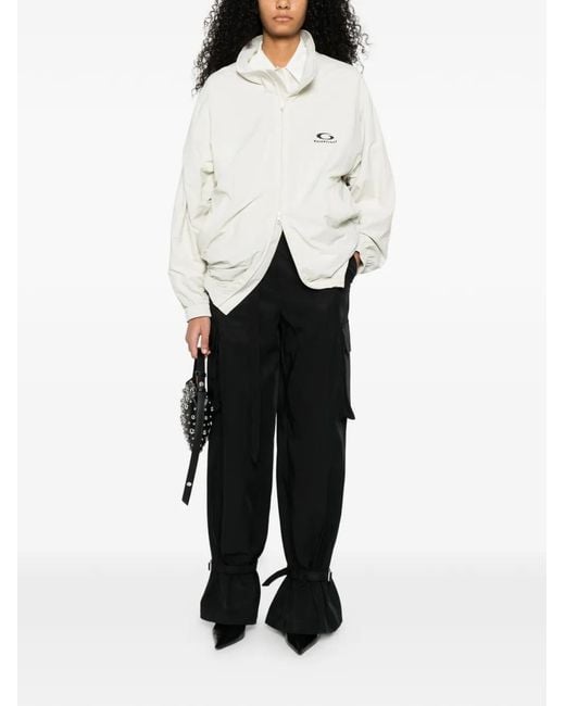 Balenciaga White Logo Zip Jacket