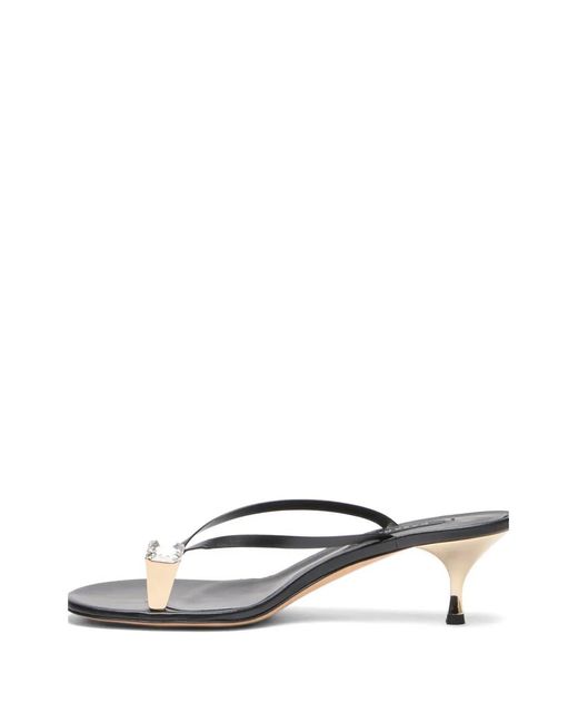 Casadei White Julia Leather Mules