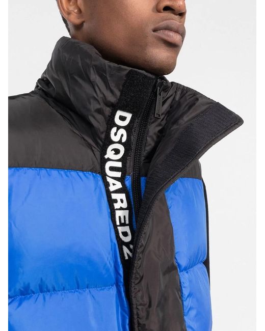 Chaleco Con Logo Estampado DSquared² de hombre de color Blue