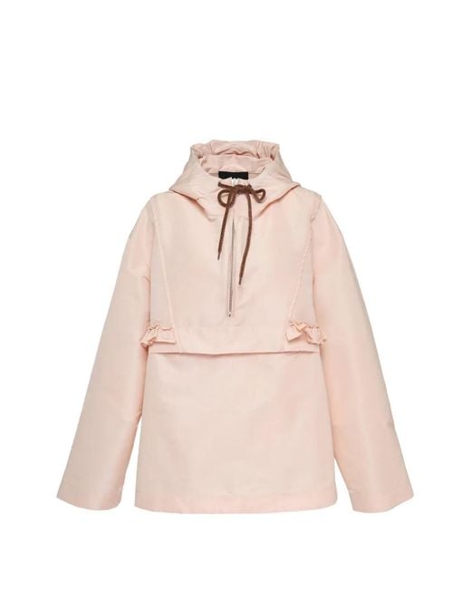 Simone Rocha Natural Ruffled Hooded Jacket for men