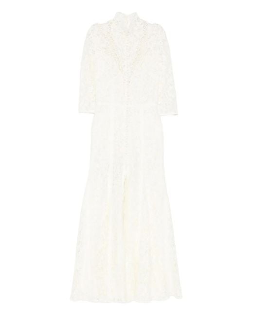 Costarellos ハイネック マキシドレス White