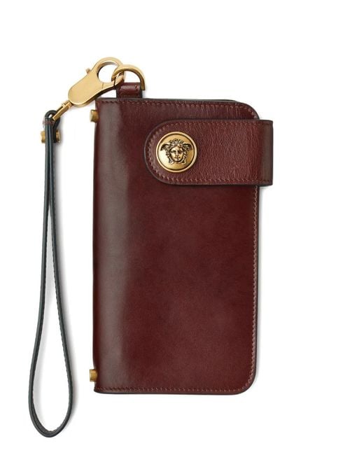 Versace Purple Emblème Long Leather Wallet