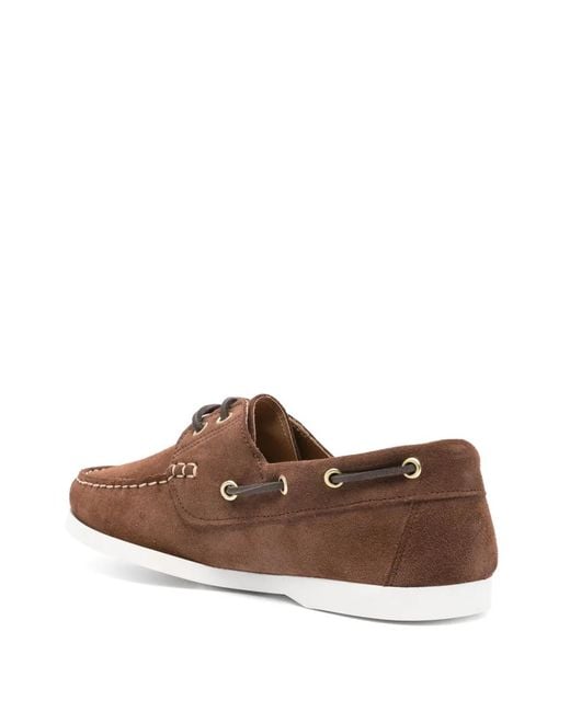 P.A.R.O.S.H. Brown Suede Boat Shoes