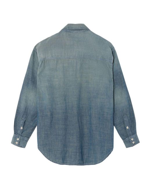 Re/done Blue X Pamela Anderson Chambray Shirt