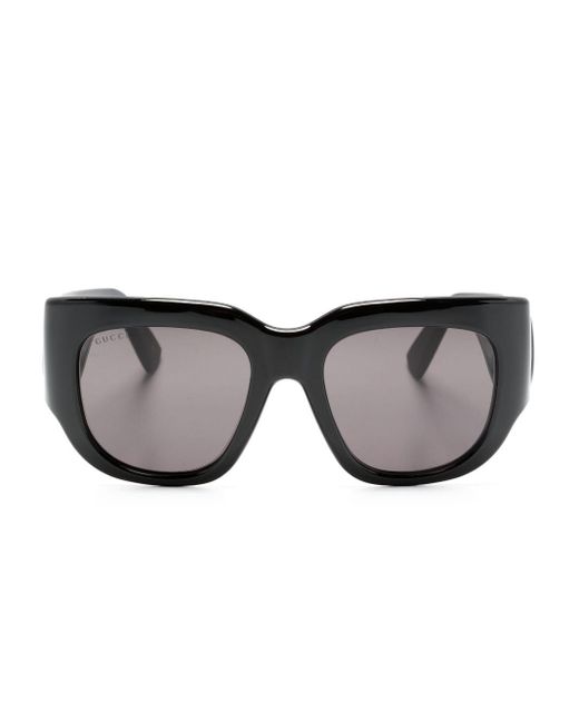 Gucci Gray Oversized-Sonnenbrille mit GG