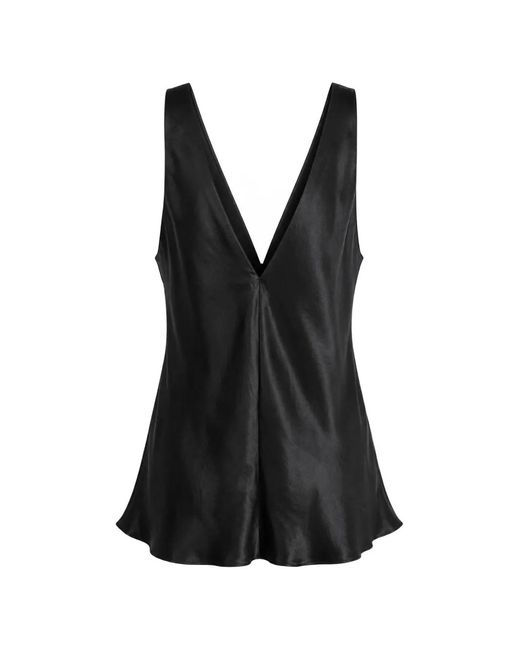Maria McManus Black Deep V-Neck Sleeveless Top