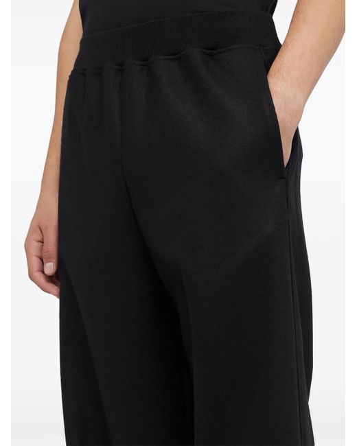 Jil Sander Black Wide-Leg Track Pants for men