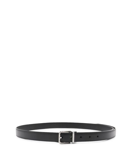 Dolce & Gabbana White Leather Belt for men