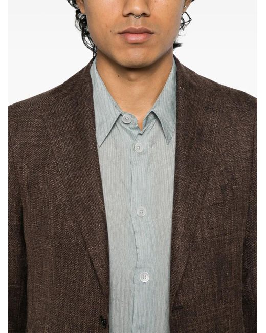 Tagliatore Brown Mélange-Effect Blazer for men