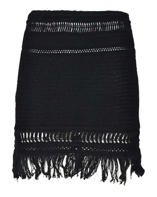 Isabel Marant Black Macramé Ardena Mini Skirt