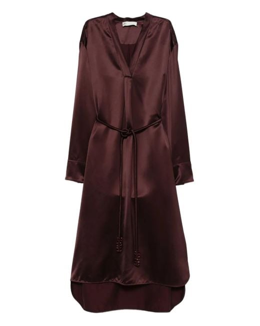 Tory Burch Women's Purple Tie-Waist Dress
