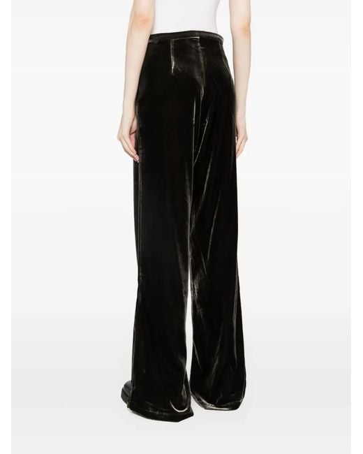 LeKasha Black High-Waisted Flared Trousers