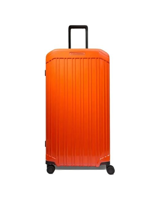 Piquadro Orange Hardside Trunk Suitcase