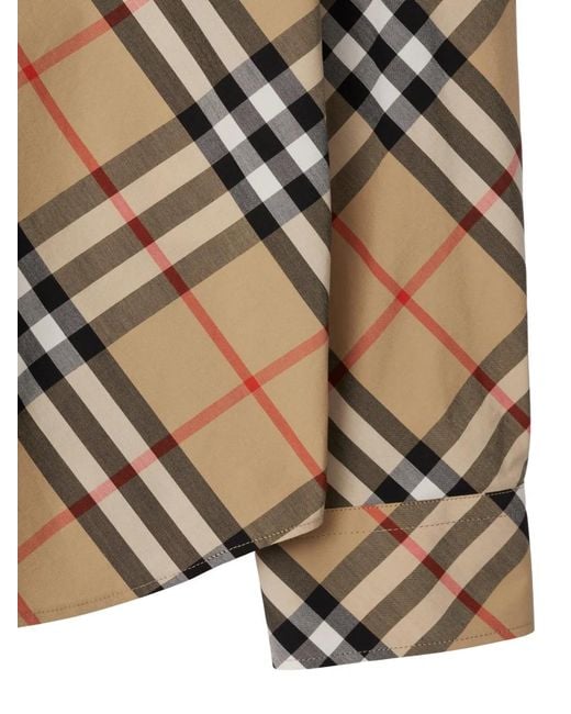 Burberry Natural Relaxed-Fit Check Cotton Poplin Shirt for men
