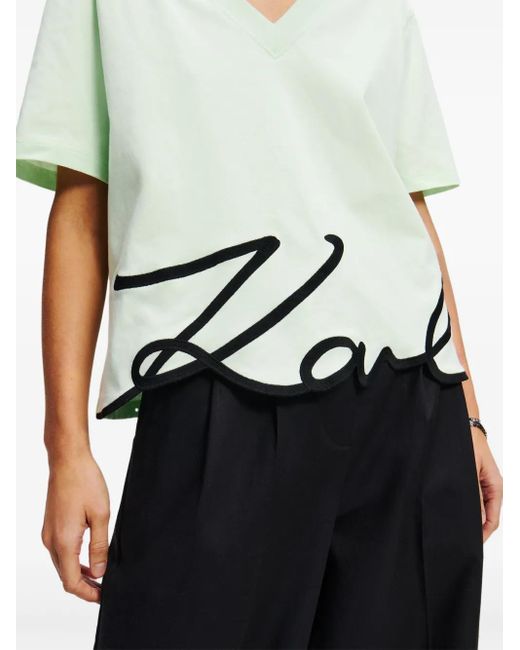 Karl Lagerfeld White Signature T-Shirt