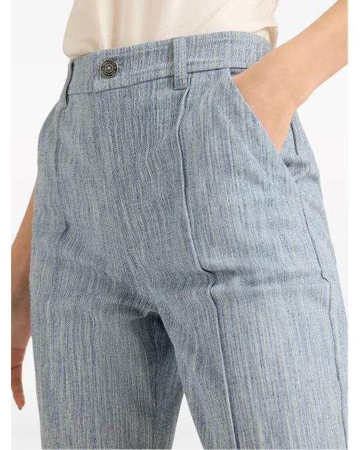 Cinq À Sept Blue Evelyn High-Rise Flared Jeans