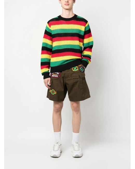 DSquared² Green Virgin-Wool Jumper for men