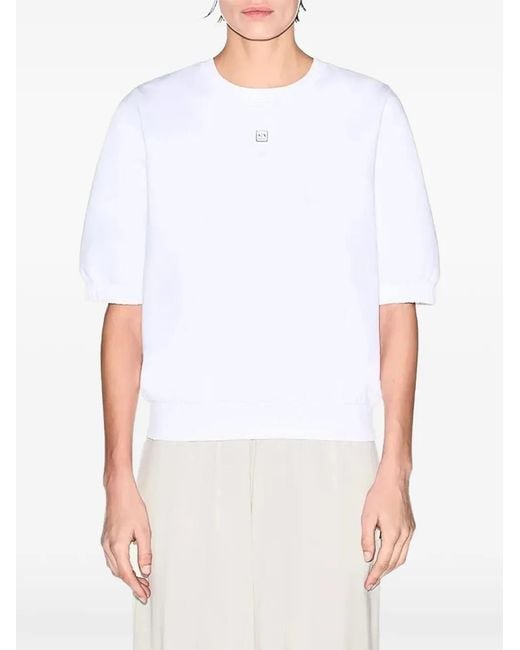 ARMANI EXCHANGE White Logo-Patch Sweatshirt