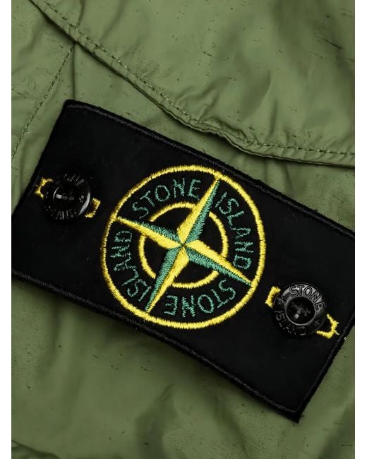 Stone Island Green Compass-Badge Hooded Jacket for men