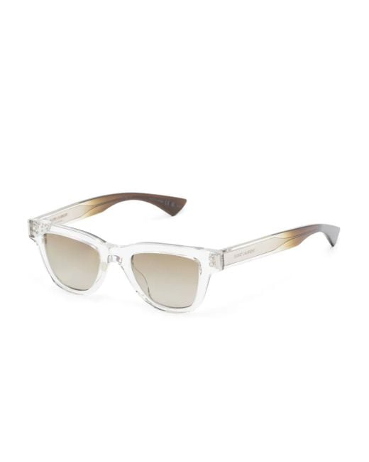 Saint Laurent White Square-frame Sunglasses for men