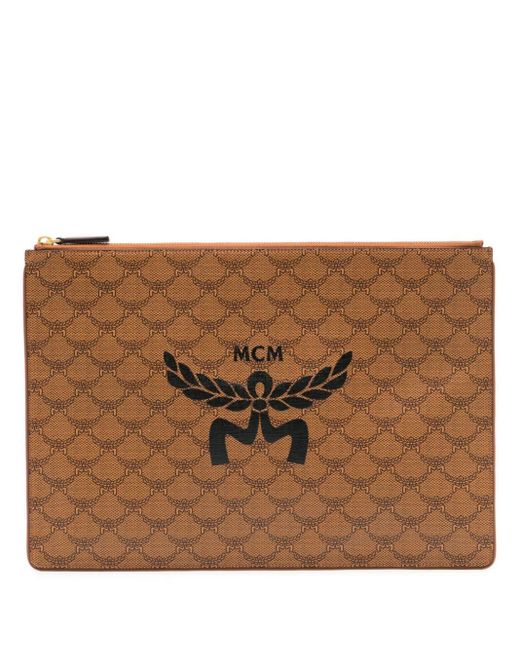 MCM Brown Extra-large Himmmel Lauretos Zipped Pouch