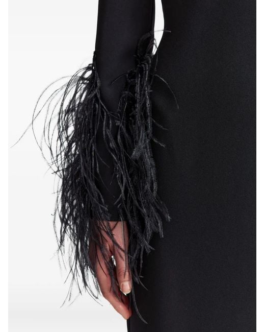 16Arlington Arios Jurk Met Veren in het Black