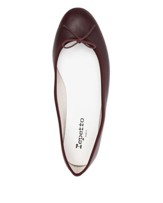 Repetto Brown Cendrillon Bow-Detail Ballet Flats