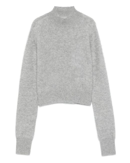 Maglione Crop A Collo Alto di Sportmax in Gray