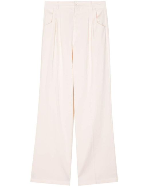 PAIGE Pink Merano Wide Leg Trousers