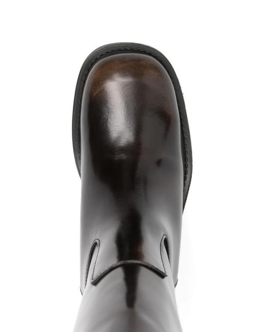 Alohas Black 40Mm Calf Leather Biker Boots
