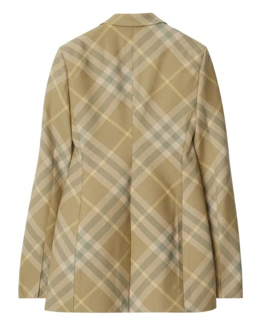Burberry Natural Wool Single-Breasted Blazer Jacket