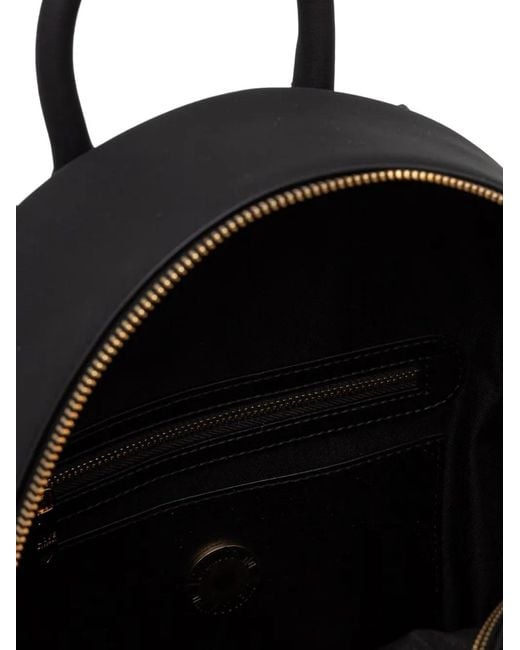 Love Moschino Black Logo-Plaque Backpack