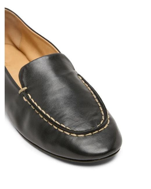 Marsèll Black Mandolo Contrast-Stitching Loafers