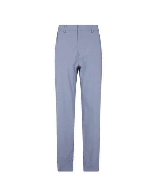 Rains Blue Flat-Front Trousers