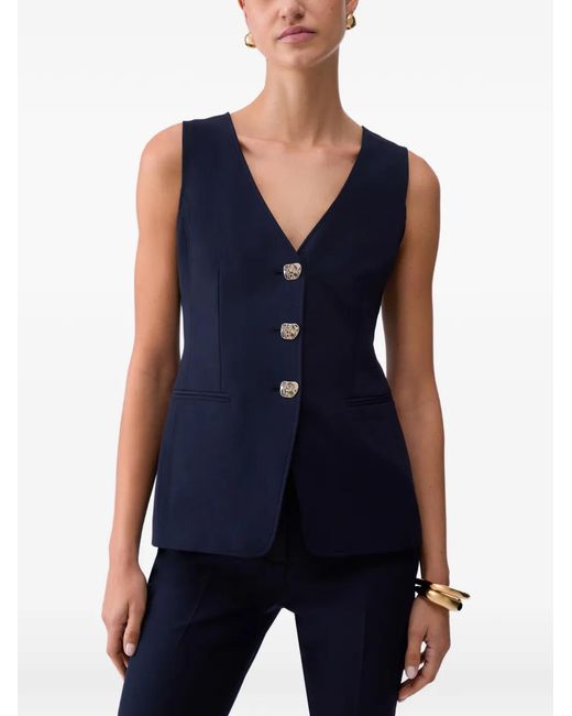 Liu Jo Blue Regular-Fit Waistcoat